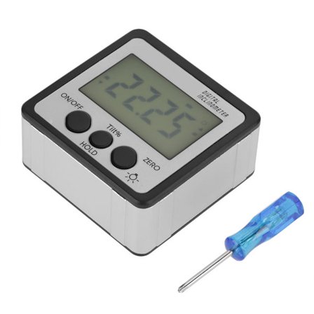 Digital Magnetisk Hældningsmåler Vinkelmåler Sølv 4 x 90 Grader