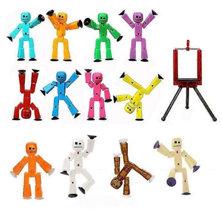 Skurkar & Väktare av Stikbot Stop Motion Action Leksak med Sugpropp. 2025:e