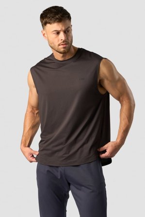 Stride Sleeveless T-shirt Men Charcoal