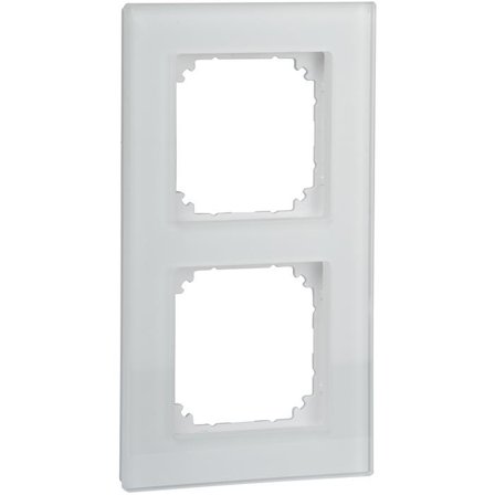 Schneider Electric Exxact Solid Ramme glass, hvit 2 rom, Strømbrytere & vegguttak