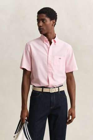 GANT Herren Classic Oxford-Hemd mit kurzen Ärmeln (XXXL) Rosa