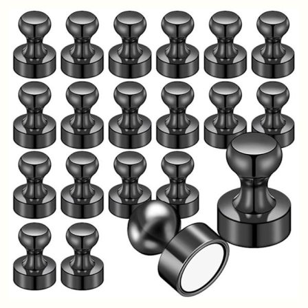 20 stk. sorte køleskabsmagneter, stærke køleskabsmagneter, whiteboardmagneter, køleskabsmagneter til voksne, små