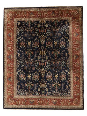 Oriental Sarouk American Rug 236X302 Black/Brown Wool, India