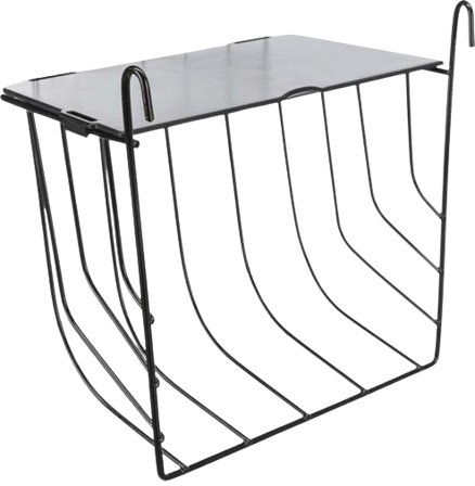 Trixie - Hekk, hengende, med deksel, metall, 20 × 18 × 12 cm, svart - Smådyr - Matplass og vannflasker - Høyhekker og fôrholdere - ZOO.no