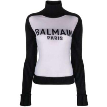 Balmain Turtlenecks svart, Dam Polotröjor, Dam, Storlek: S