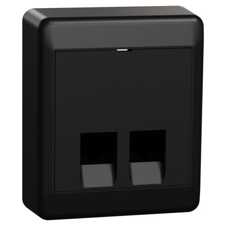 ELKO RS Modulæruttak P 2x8 kat 6 UTP Sort