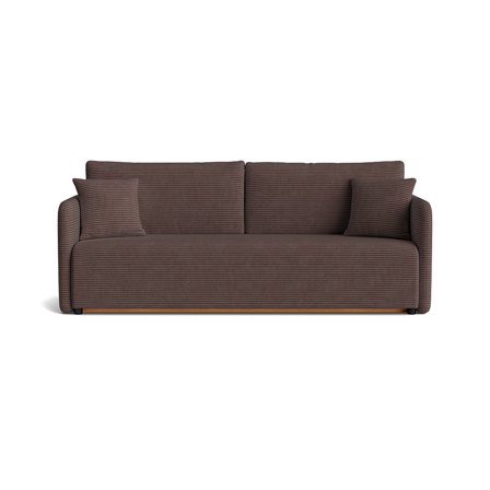 Firenze 3 personers sovesofa m/opbevaring - Lincoln Brun - 220x100x88cm - Inkl. 2 Pyntepuder & 198x145cm Sovemål