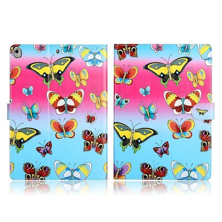 mönster läder fodral för iPad 10.2 (2019) / Air (2019) - fjärilar