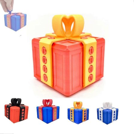 25-26 Irriterende Gaveeske med Skruer, Irriterende Gaveeske med Vrilager, 3D-Printet Spøk Skrueeske Gave til Barn Voksne