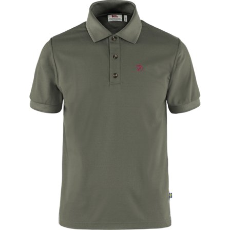 Fjällräven Men's Crowley Pique Shirt Top in Mountain Grey | Size: Large, Polyester/Pique Fabric