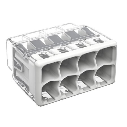 Wago 2773-408 Toppklemme 450 V 8-polet, lysegrå, 40-pakning, Installasjonsmaterial