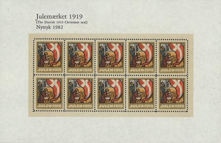 Danmark 1982 - Julemærkeark 1919 - Nytryk - Postfrisk