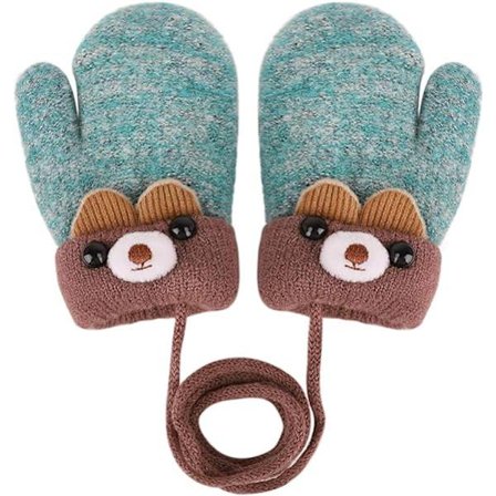 Taaperon taikavenyvät lapaset, paksut plyysivuorelliset, talven vauvan poikien tyttöjen neulotut hanskat lämpimät pörröiset täyspitkät hanskat kylmän 