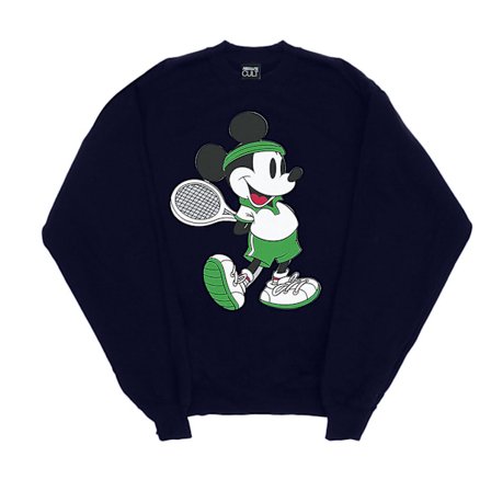 Disney Dam/Kvinnor Mickey Mouse Tennis Sweatshirt M Marinblå