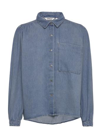 Onlkady Ls Dnm Shirt Bj Shirts Denim Shirts Blå ONLY*Betinget Tilbud