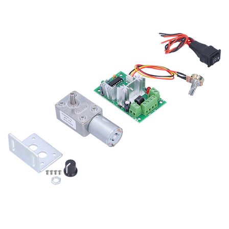 24V høyt dreiemoment snekkegir motor med hastighetsregulator for roboter og elektroniske låser 100RPM