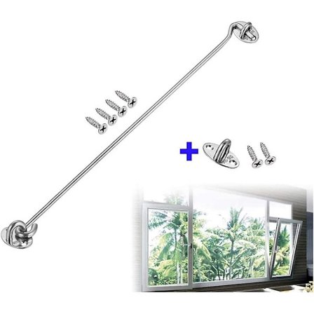 Hyttehake Rustfritt Stål Kraftig Hytte Dørhake Øyekrok Vinduslås Låveport