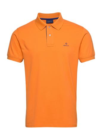 Contrast Collar Pique Ss Rugger Polos Short-sleeved Orange GANT