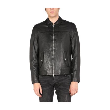 AllSaints Leather Jas , Zwart , Heren , Maat: L