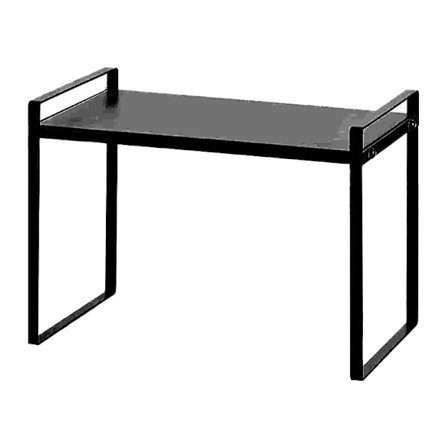 Bordplade Organizer Skab - Spisebord Hylde Køkken Organisation Skab Hylde Opbevaring Hylder Krydderihylder, Sort