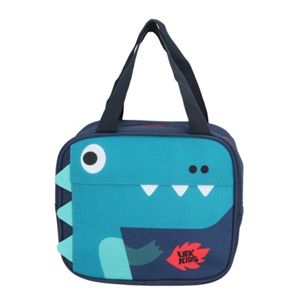Lunsjpose for barn med tykt håndtak i Oxford-stoff, fargefast, søt, bærbar, for gutter og jenter, dinosaur