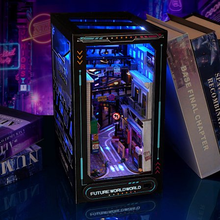 DIY Stuga Kreativ Pop-up Bok Miniatyr Modell Ornament