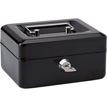 Teräslaatikko 6 lokerolla 15 cm, musta