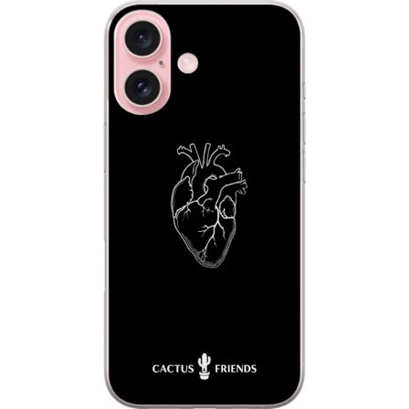 Kompatibelt Mobilskal till Apple Apple iPhone 16 Kaktus och Vänner - Midnatt Anatomi Hjärta