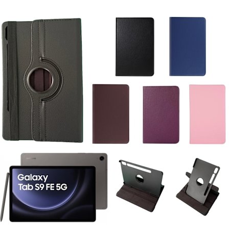 360 fodral Samsung Galaxy Tab S9 FE skärmskydd skal brun -