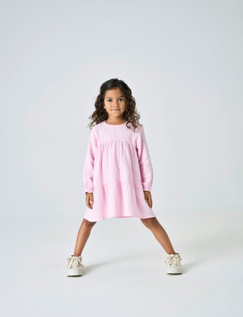 Kids Only Kmgthyra Life Ls A-Sh Dress Aop Wvn Noos - Purple - 128