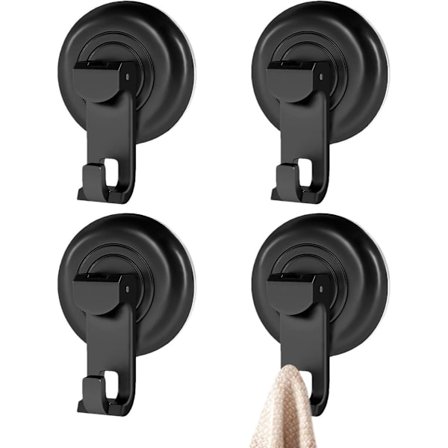 4-delt sugekop badeværelseskrog sæt - sort - 5,48*7,62 cm