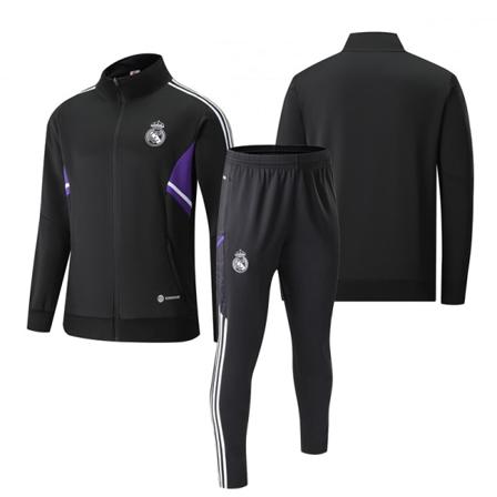 2324 Fotbollsträningsdräkt Långärmad vuxenstativkrage Lång Dragkedja Höst- och vintertröja Tillverkare Paris Argentina Real Madrid 2XL [height: 175-