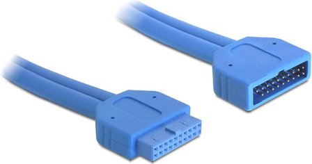 Delock USB 3.0 Pin Header - USB-forlengelseskabel - 19-pins USB 3.0-plugg til 19-pins USB 3.0-plugg - 45 cm
