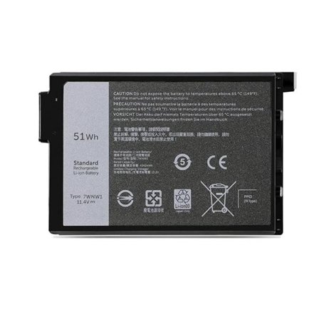 Batteri til bærbar PC for Dell Latitude 5424 5420 - 7WNW1 11.4V 51Wh