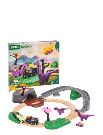 Togbanesæt Med Dinosaurer Toys Toy Cars & Vehicles Toy Vehicles Train Accessories Multi/patterned BRIO