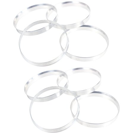 8 x Universal Aluminium Navring Hjulspacere 74.1mm O/D 72.6mm I
