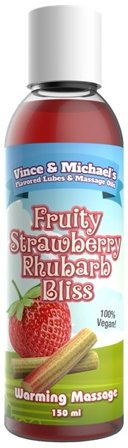 Fruity Strawberry Rhubarb Bliss Värmande massageolja 150 ml