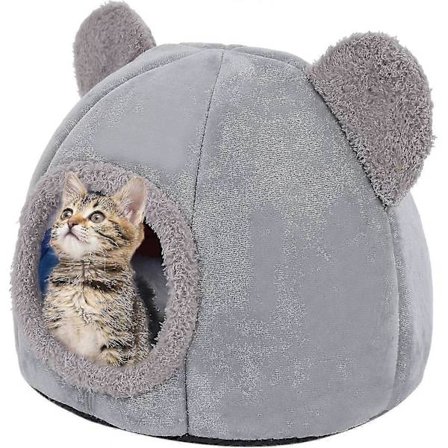 Filt Kattehule Kattehuleseng Miljøvenlig Filt Kattehule Selvopvarmende Katteseng Sammenfoldelig Komfortabel Kæledyr Katteseng Telt Hus Maskinvaskbar 