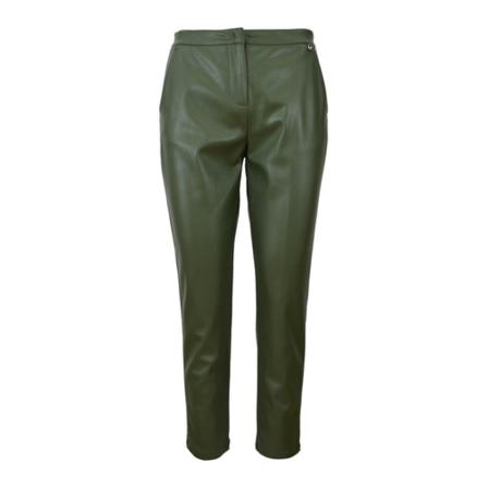 Liu Jo, Leather Trousers Groen, Dames, Maat:S