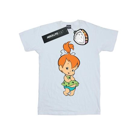 The Flintstones Boys Pebbles Flintstone T-Shirt 7-8 år Vit White 7-8 Years