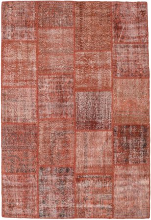 Tapis Patchwork 157X231 Rouge/Rose (Laine, Turquie)