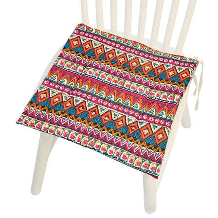 Tryckt fyrkantig sittdyna i polyesterlinne, tjock sittdyna, cirkulär dyna för burspråk, hushållsdyna i japansk stil för stussen