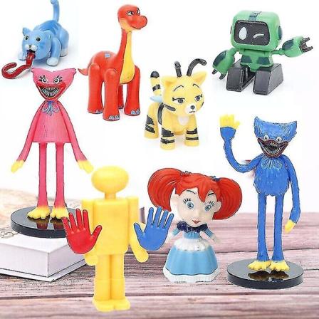 8 stk. Poppy Playtime Figur Huggy Wuggy Børnelegetøjssæt Action Model Legetøj Db