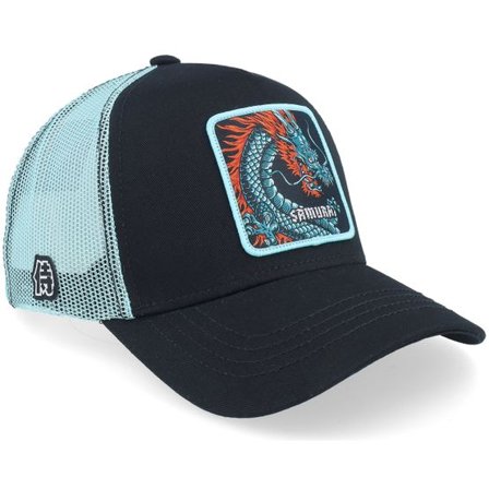 Capslab - Svart trucker Keps - Fantastic Beasts Samura Blue/Black A-Frame Trucker @ Hatstore
