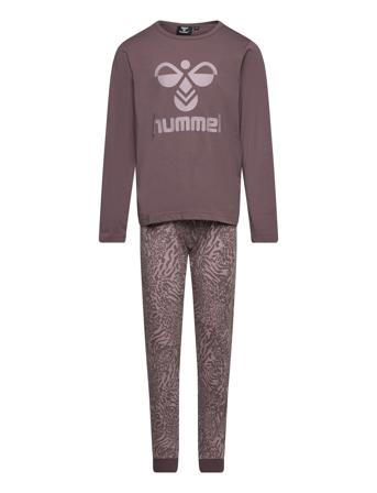 Hmlcarolina Night Suit Pyjamas Sett Lilla Hummel*Betinget Tilbud