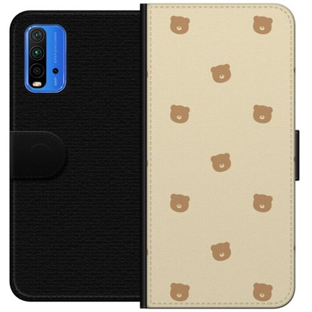 Plånboksfodral till Xiaomi Redmi Note 9 4G med Björnmönster