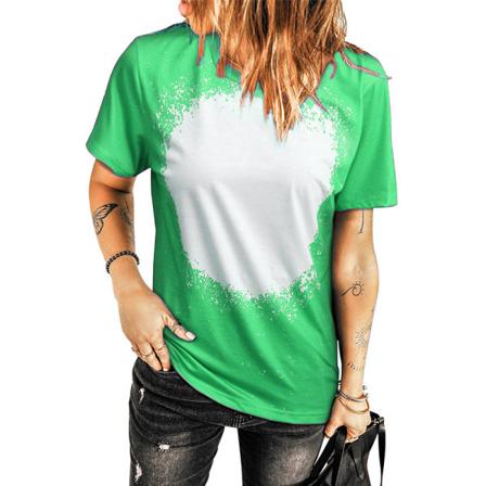 Dam T-shirts Tie Dye Gradient Hole Digital 3d Printing Summer