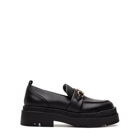 Liu Jo, Loafers With Chain Detail Zwart, Dames, Maat:40 EU