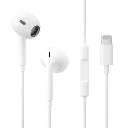 Högkvalitativa trådbundna hörlurar, lämpliga för iPhone 4 generation brusreducerande hörlurar, vita