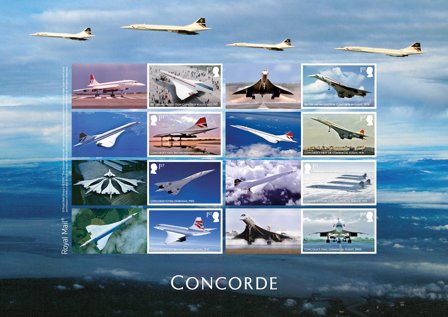 England - Concorde - Postfrisk ark